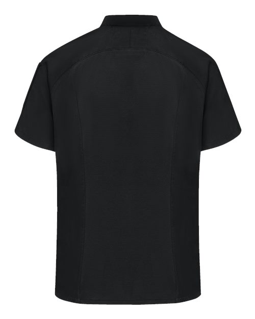 Chef Designs Mimix™ Short Sleeve Chef Coat with OilBlok 046X Custom Embroidered Business Logo