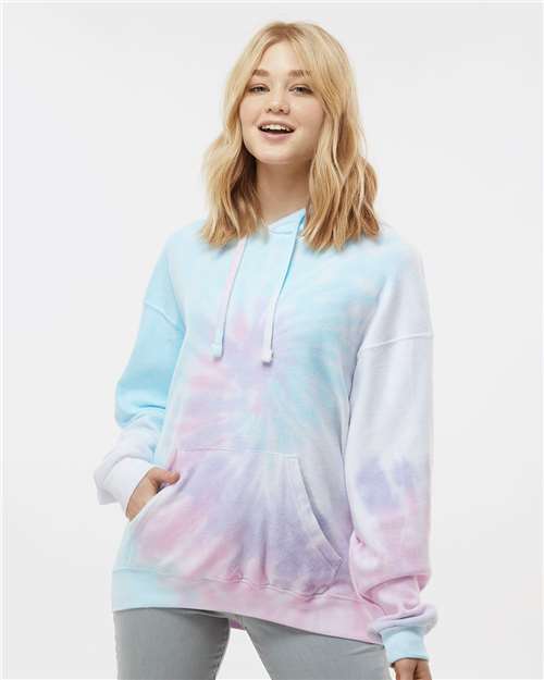 Custom Embroidered Colortone Tie-Dyed Cloud Fleece Hooded Sweatshirt 8600