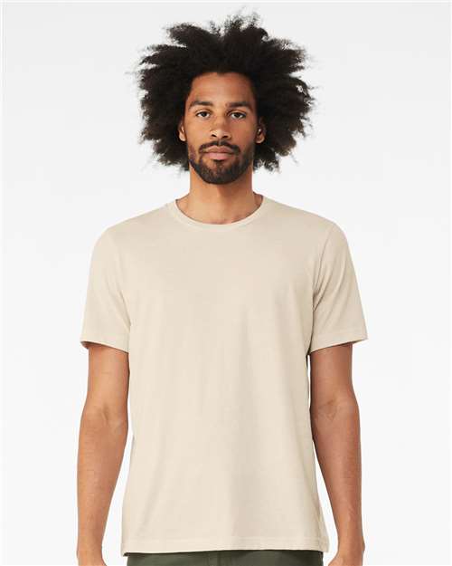 Custom Embroidered BELLA + CANVAS CVC Jersey Tee 3001CVC Heather Oatmeal
