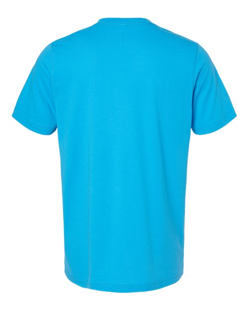 BELLA + CANVAS CVC Jersey Tee 3001CVC Neon Blue Custom Embroidered Business Logo