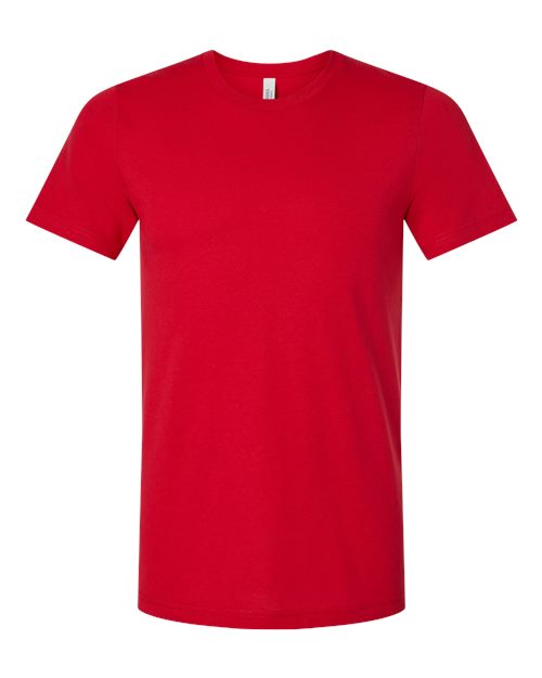 BELLA + CANVAS CVC Jersey Tee 3001CVC Solid Red Blend Custom Embroidered Business Logo