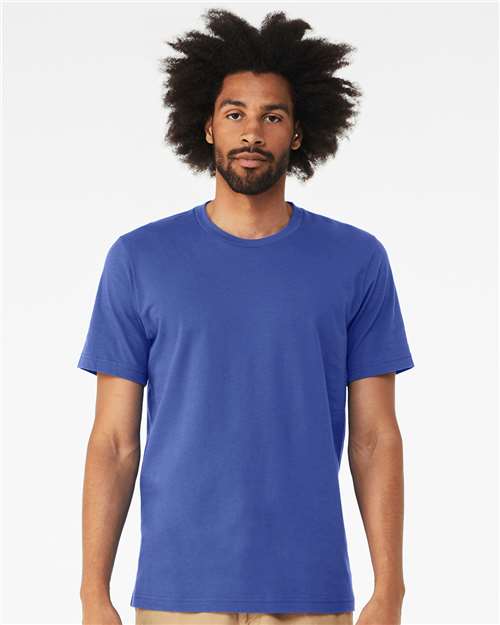 Custom Embroidered BELLA + CANVAS CVC Jersey Tee 3001CVC Solid True Royal Blend