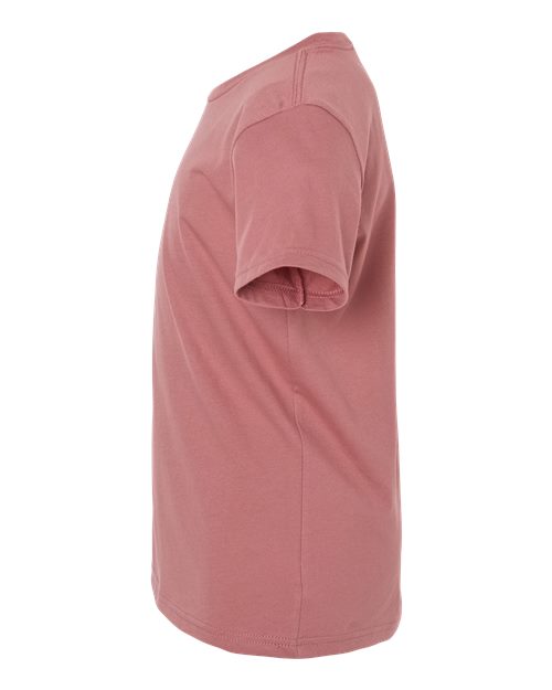 BELLA + CANVAS Youth Jersey Tee 3001Y Mauve Custom Embroidered Business Logo