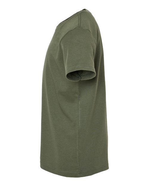 BELLA + CANVAS Youth Jersey Tee 3001Y Military Green Custom Embroidered Business Logo