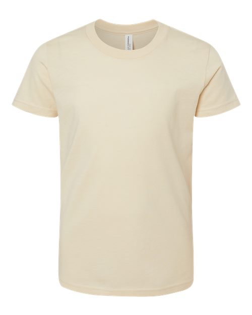 BELLA + CANVAS Youth Jersey Tee 3001Y Soft Cream Custom Embroidered Business Logo