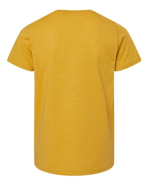 BELLA + CANVAS Youth CVC Jersey Tee 3001YCVC Heather Mustard Custom Embroidered Business Logo
