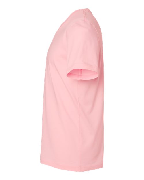 BELLA + CANVAS Jersey V-Neck Tee 3005 Pink Custom Embroidered Business Logo