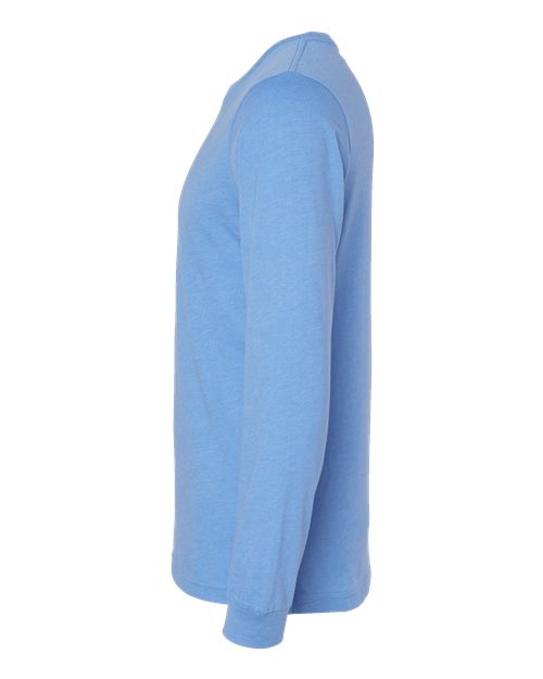 BELLA + CANVAS Heather CVC Long Sleeve Tee 3501CVC Heather Carolina Blue