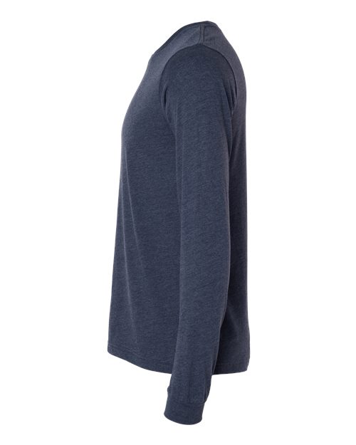 BELLA + CANVAS Heather CVC Long Sleeve Tee 3501CVC Heather Midnight Navy