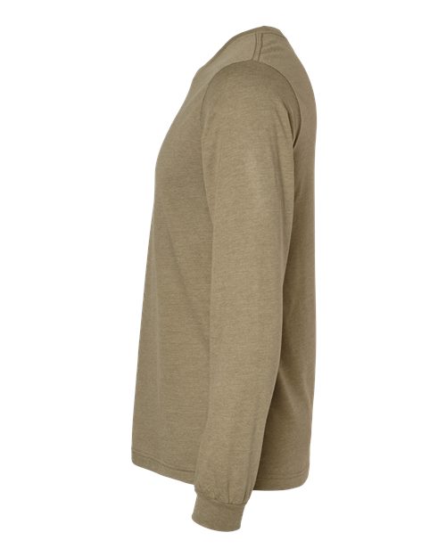 BELLA + CANVAS Heather CVC Long Sleeve Tee 3501CVC Heather Olive