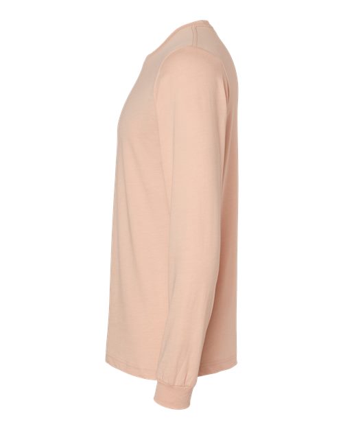 BELLA + CANVAS Heather CVC Long Sleeve Tee 3501CVC Heather Peach