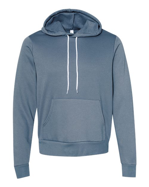 BELLA + CANVAS Sponge Fleece Hoodie 3719 Steel Blue Custom Embroidered Business Logo
