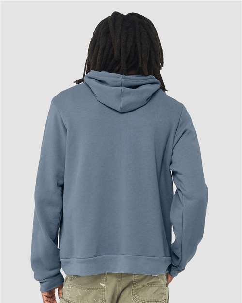 BELLA + CANVAS Sponge Fleece Hoodie 3719 Steel Blue Custom Embroidered Business Logo