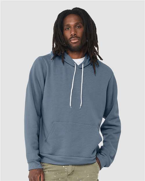 Custom Embroidered BELLA + CANVAS Sponge Fleece Hoodie 3719 Steel Blue