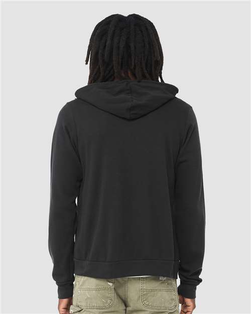 BELLA + CANVAS USA-Made High Visibility Hooded Sweatshirt 3739 Vintage Black Custom Embroidered Business Logo