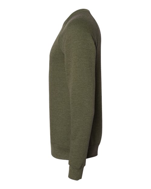 BELLA + CANVAS Sponge Fleece Raglan Crewneck Sweatshirt 3901 Heather Olive