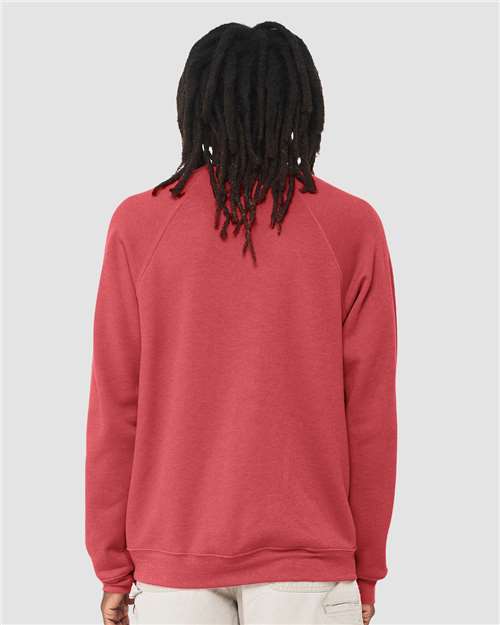 BELLA + CANVAS Sponge Fleece Raglan Crewneck Sweatshirt 3901 Custom Embroidered Business Logo