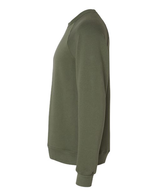 BELLA + CANVAS Sponge Fleece Raglan Crewneck Sweatshirt 3901 Military Green