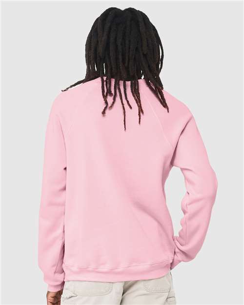 BELLA + CANVAS Sponge Fleece Raglan Crewneck Sweatshirt 3901 Custom Embroidered Business Logo