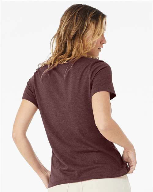 BELLA + CANVAS Women’s Relaxed Fit Heather CVC Tee 6400CVC Custom Embroidered Business Logo