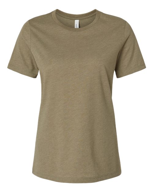 BELLA + CANVAS Women’s Relaxed Fit Heather CVC Tee 6400CVC Custom Embroidered Business Logo