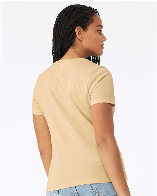 BELLA + CANVAS Women’s Relaxed Fit Heather CVC Tee 6400CVC Custom Embroidered Business Logo