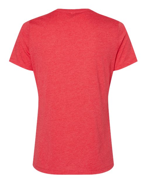 BELLA + CANVAS Women's Relaxed Heather CVC V-Neck Tee 6405CVC Custom Embroidered Business Logo