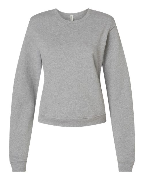 BELLA + CANVAS Women's Sponge Fleece Classic Crewneck Sweatshirt 7511 Custom Embroidered Business Logo