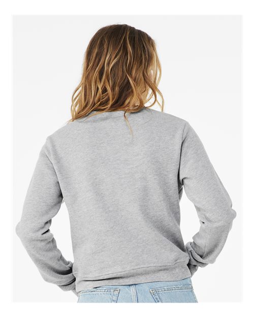 BELLA + CANVAS Women's Sponge Fleece Classic Crewneck Sweatshirt 7511 Custom Embroidered Business Logo