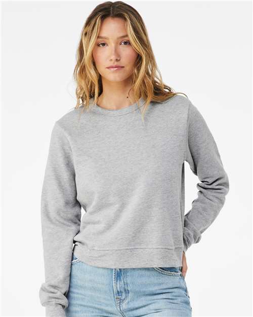 Custom Embroidered BELLA + CANVAS Women's Sponge Fleece Classic Crewneck Sweatshirt 7511