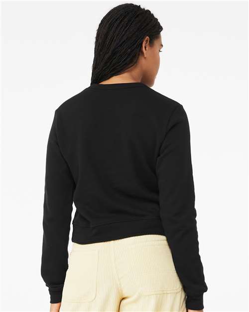 BELLA + CANVAS Women's Sponge Fleece Classic Crewneck Sweatshirt 7511 Custom Embroidered Business Logo
