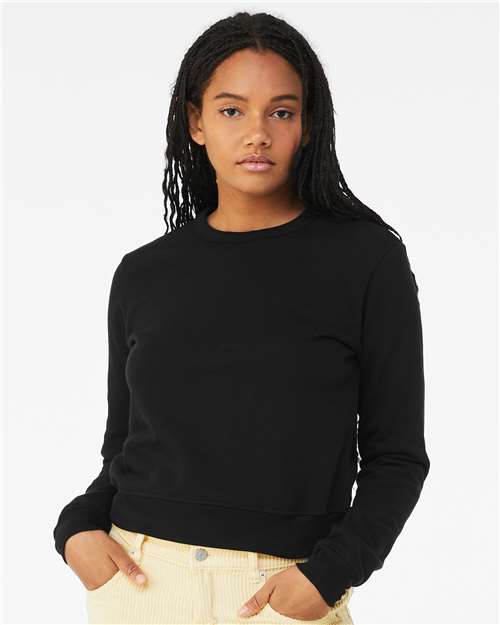 Custom Embroidered BELLA + CANVAS Women's Sponge Fleece Classic Crewneck Sweatshirt 7511