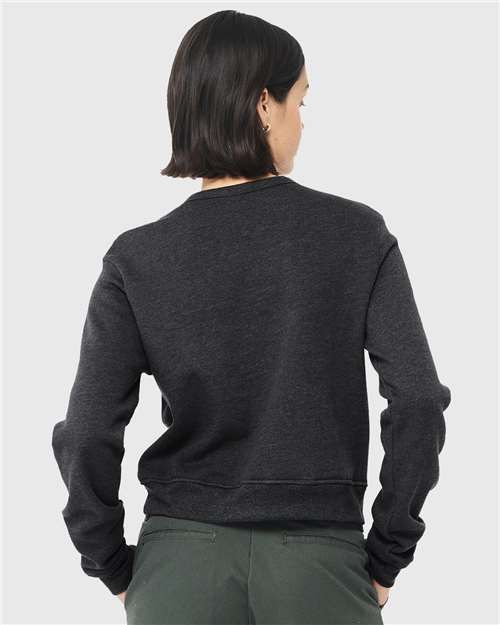 BELLA + CANVAS Women's Sponge Fleece Classic Crewneck Sweatshirt 7511 Custom Embroidered Business Logo