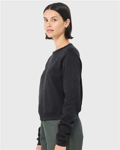 BELLA + CANVAS Women's Sponge Fleece Classic Crewneck Sweatshirt 7511 Custom Embroidered Business Logo