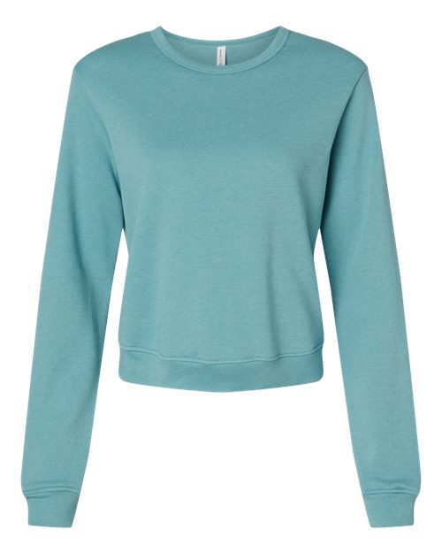 BELLA + CANVAS Women's Sponge Fleece Classic Crewneck Sweatshirt 7511 Custom Embroidered Business Logo
