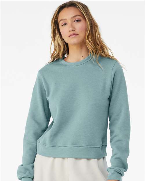 Custom Embroidered BELLA + CANVAS Women's Sponge Fleece Classic Crewneck Sweatshirt 7511
