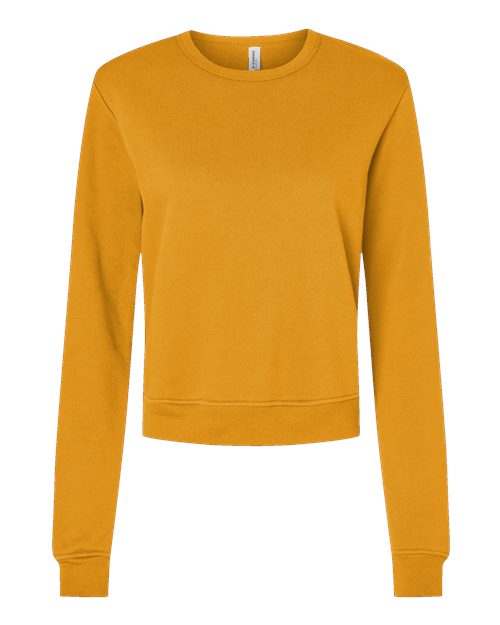 BELLA + CANVAS Women's Sponge Fleece Classic Crewneck Sweatshirt 7511 Custom Embroidered Business Logo