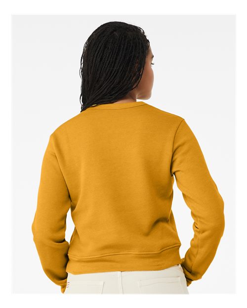 BELLA + CANVAS Women's Sponge Fleece Classic Crewneck Sweatshirt 7511 Custom Embroidered Business Logo
