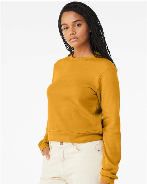 BELLA + CANVAS Women's Sponge Fleece Classic Crewneck Sweatshirt 7511 Custom Embroidered Business Logo
