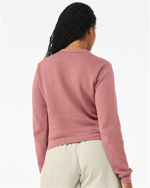BELLA + CANVAS Women's Sponge Fleece Classic Crewneck Sweatshirt 7511 Custom Embroidered Business Logo
