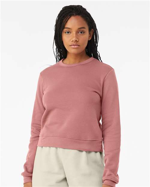 Custom Embroidered BELLA + CANVAS Women's Sponge Fleece Classic Crewneck Sweatshirt 7511