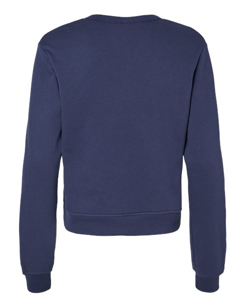BELLA + CANVAS Women's Sponge Fleece Classic Crewneck Sweatshirt 7511 Custom Embroidered Business Logo