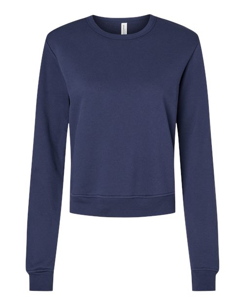 BELLA + CANVAS Women's Sponge Fleece Classic Crewneck Sweatshirt 7511 Custom Embroidered Business Logo