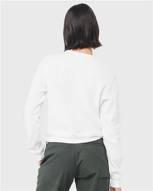 BELLA + CANVAS Women's Sponge Fleece Classic Crewneck Sweatshirt 7511 Custom Embroidered Business Logo