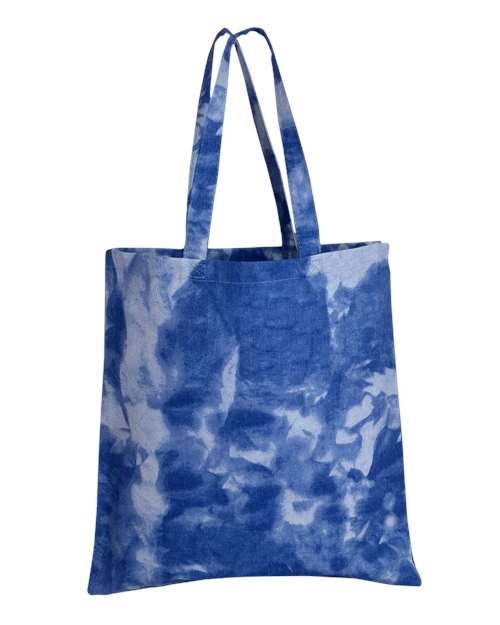 Q-Tees Tie-Dyed Canvas Bag TD800 Custom Embroidered Business Logo