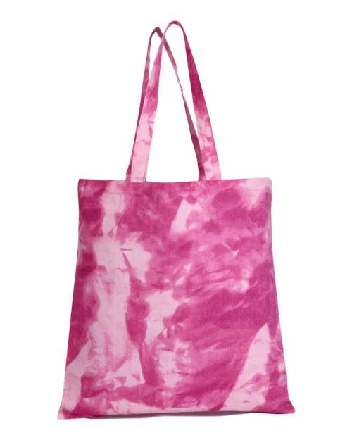 Q-Tees Tie-Dyed Canvas Bag TD800 Custom Embroidered Business Logo
