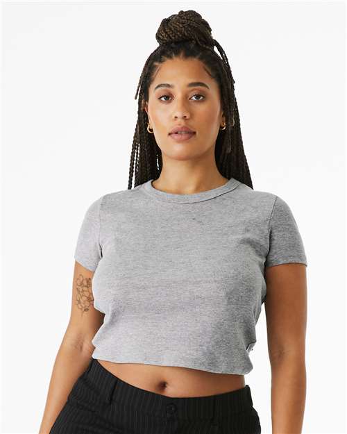 Custom Embroidered BELLA + CANVAS Women's Micro Rib Baby Tee 1010
