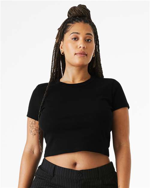 Custom Embroidered BELLA + CANVAS Women's Micro Rib Baby Tee 1010