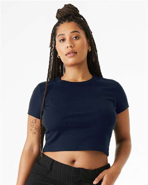 Custom Embroidered BELLA + CANVAS Women's Micro Rib Baby Tee 1010