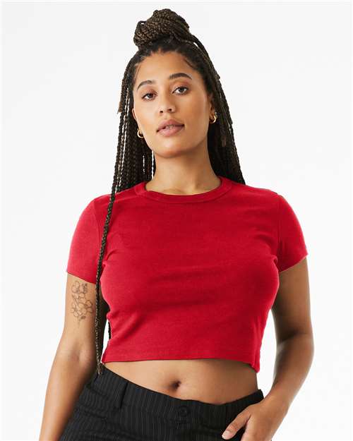 Custom Embroidered BELLA + CANVAS Women's Micro Rib Baby Tee 1010